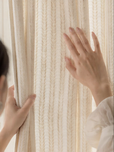 JINCHAN | Custom Privacy Sheer Curtains Rustic Wheat Texture
