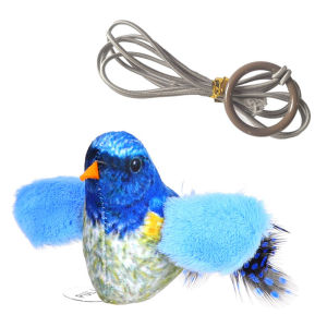 1pc Bird Design Pet Plush Squeaky Toy Chew Durable Cat Toy For Cat And Dog Interactive Supply