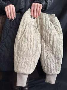 Thickened Cotton Fleece Winter Trousers for Children Windproof Warm Outdoor Soft Shell Pants Boys Girls Baby Warm Long Trousers