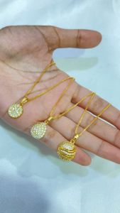 Noin Kalung Liontin Permata Sirkon Perhiasan Lapis Emas 18K Elegan Untuk Acara KLE76 [ COD ]