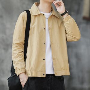 ROMON | เสื้อแจ็คเก็ตแบบสั้นสำหรับผู้ชาย Romon ฤดูใบไม้ร่วง ฤดูหนาว แฟชั่น ลำลอง คอตั้ง ปกป้องลม ผ้าไนลอน 100%