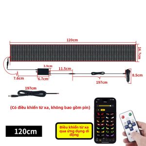 Màn Hình Hiển Thị Đèn LED Ma Trận Điểm Ảnh Linh Hoạt Kiểu Mắt Quỷ Cho Xe Tải Gắn Kính Chắn Gió Phía Trước Có Điều Khiển Từ Xa/ứng Dụng Đèn Cảnh Báo Tự Chế