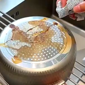 Kain Lap Ukuran 20x20cm Kain Lap Dapur Kawat 2 Sisi Halus Untuk Mangkok Panci