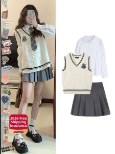 unifittoo | College Style Knitted Vest Set