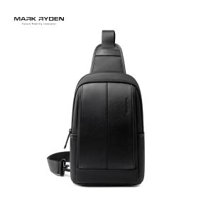 Mark Ryden | MARK RYDEN "Urban Column" Mens Sling Chest Bag 6L Water Resistant Oxford Microfiber Dual-side Pocket Business Crossbody Backpack