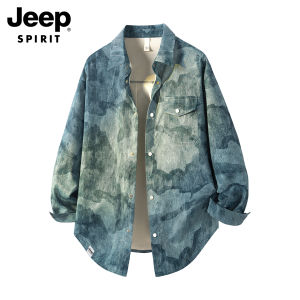 JEEP SPIRIT | Áo Sơ Mi Dài Tay Phong Cách Quần Áo Công Sở Retro Rộng Rãi