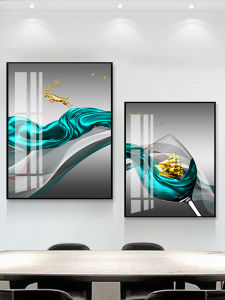 Restaurant Decorative Painting Simple European Modern Simple Wall Painting Wine Glass Hanging Painting Home Wall Painting Two-Piece Mural Dining Table Painting