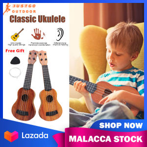 [Free Gift] Beginner Ukulele Kids Guitar Mini Guitar 4 Strings Hawaii Guitar with String + Pick Music Instrument Ukulele Toys