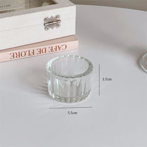 Transparent Crystal Glass Candle Holder