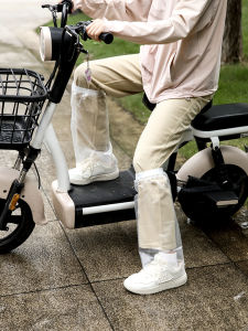 Fasola Waterproof Pants Legs Booties Outdoor Disposable Portable Rain Pants Men and Women Rainy Days Cycling Thickened Rain Pants Sets