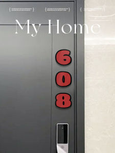Creative Pure Digital House Number Plaques Vertical Acrylic Home Address Signs New Arrival Wall Mounted Information Boards