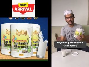 Diabetic supplement drink Qalby Susu Kambing Ashwagandha  100% Original 500g exp 2027 / dabetic supplement drinks