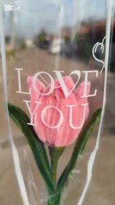 ดอกไม้ประดิษฐ์จากลวดกำมะหยี่ ดอกทิวลิป