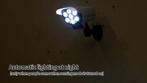 Solar Wall Light Outdoor Solar Simulation Monitoring Light Street Lamp Motion Sensor Household Garden Lamp Human Body Induction Solar Anti-Theft Lamp