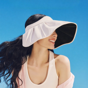 Beneunder | Banana Leaf Shell Hat BM532 Large Brim Black Glue Empty Top Sunscreen Womens Four Seasons Face Covering Sun Hat UV Protection