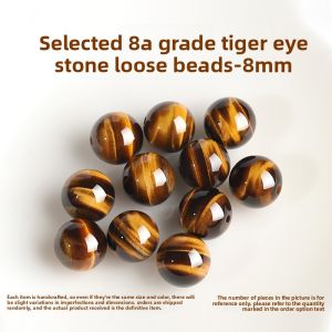 FUJINJIA | 8A Grade Natural Tigers Eye Beads for DIY Jewelry