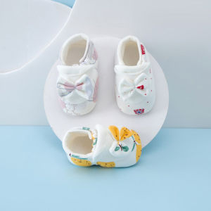 Denoswim Giày công chúa bé dễ thương 0-12 tháng xuân thu bé gái có đế mềm Giày bệt chống trượt giày cho trẻ chưa biết đi trẻ em