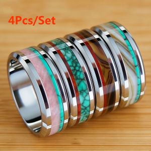 SUNFLOWERZHU Wholesale Stainless Steel Ring With Stone Rings Set Marriage Rings Man Jewellery Promise Stainless Steel Rings Set