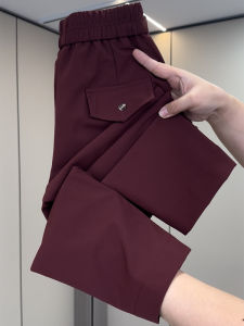 Womens Casual Straight Leg Pants Spring Autumn New Style Slimming Pure Color Harlan Pants Simple Fashion Casual Trousers