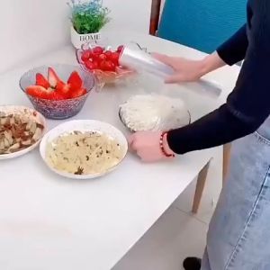 100pcs New Plastic Sealing Bags fresh Food Cover Elastic Stretch Adjustable Bowl Lids Universal Kitchen Wrap Seal Shower Cap travel cap