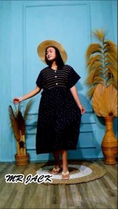 Dress Kekinian Remaja Dewasa Ibu Muda Sosialita Vira Daster Jumbo Cibi Busui Kancing Depan Bumil