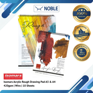 Isomars Acrylic Rough Drawing Pad | A3 / A4 | 420gsm | Wiro | 10 Sheets