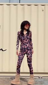 [DarkCat] Bodysuit ชุดกีฬา Outdoor กัน UV สำหรับ ตีกอล์ฟ ว่ายน้ำ ดำน้ำ ฟรีไดร์ฟ วิ่ง เทรล รุ่น 2EASY ลาย Exotic Leopard