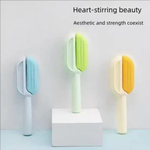 Double-Sided Pet Comb Dehairing Brush with Water Tank for Cat Grooming Household Pet Hair Care Tool to Remove Floating Hair