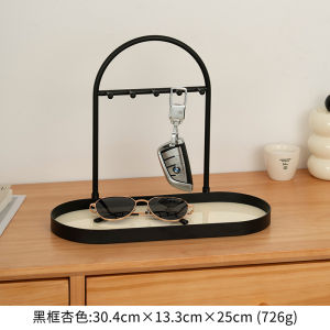 Missnice Home Entryway Key Storage Tray Hook Display Desktop Organizer Acrylic Modern Minimalist Style Key Rack Home Decor