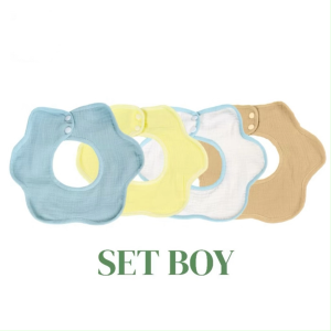 【24H SHIP】New Product!  4pcs Cloud Drool Baby Bib Set