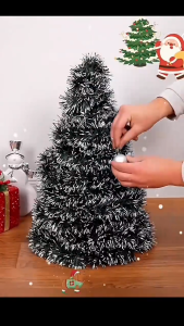 10Pcs Christmas Garland Christmas Tree Window Decoration Garland Snow and Green Ribbon Xmas Garland Decor Christmas Ornament