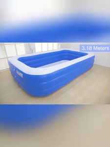 Inflatable Swimming Pool for Kids Outdoor Swim - 3-Layer 305/210cm Heavy Duty Family Size Portable Pool