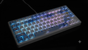 Keycap Cinnamoroll Baby Blue | Xuyên Led Full Size | Chất liệu PBT+PC Profile Cherry | In Dye-sub