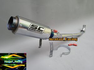 KNALPOT RACING SC PROJECT FULL SYSTEM UNTUK MOTOR BEBEK SUPRA LAMA JUPITER Z VEGA R SHOGUN SUPRA X 125 SUPRA FIT GRAND ASTREA ABSOLUTE REVO ARASHI BLITZ R KARISMA BLADE SMASH SUPRA LAMA JUPITER Z BURHAN