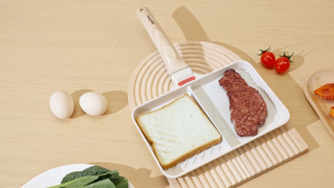 SUPVIBE 2 in 1 Frying Non Stick Pan steak/Egg Pan Breakfast Pan PFOA Free Multifunction Suitable All Stove
