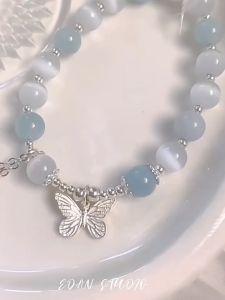 Gelang Manik Crystal Bracelet Moonstone Aqua Adjustable Disesuaikan Untuk Aksesori Perhiasan