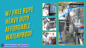 3X4 FT/4X4 FT CLEAR TRICYCLE COVER TOLDA WITH ROPE Pang-tabing Lona | Matibay Universal Size | All Tricycle Model