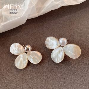WENXI | Unique Shell Petal Design High-End Earrings