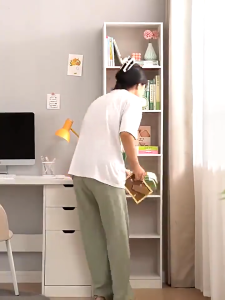 Bona Narrow bookshelf Book Shelf Cabinet Display Cabinet Storage Rack Simple Narrow Side Cabinet Bookcase Collected