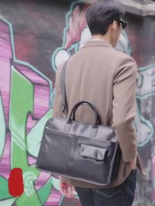WANYE | Genuine Leather Business Laptop Bag Large Capacity