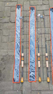 JORAN CARBON SOLID UL SWAN BABY VOL II GROUPER PANJANG 198CM - 210CM ACTION 2-6LBS GAGANG JAPAN STYLE BAHAN BUSA MOTIF KAYU