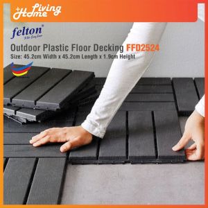 Outdoor Plastic Floor Decking Flooring Deck Wooden Surface Felton FFD2524