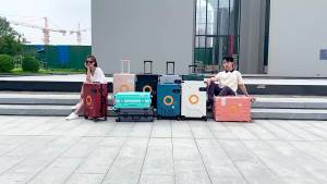 GOTURE กระเป๋าเดินทางอลูมิเนียมที่ทนทาน 24 นิ้วความจุขนาดใหญ่ 360 องศาล้อสปินเนอร์ 20 นิ้วล้อสปินเนอร์แบบพกพา ABS + PC วัสดุ 7 สีสดใสพื้นผิวเรียบกระเป๋าเดินทางนานาชาติคุณภาพสูง