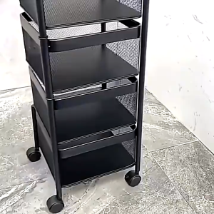 Hakimi kitchen multi-functional trolley with wheels - kitchen storage rack trolley - rotating sideboard trolley