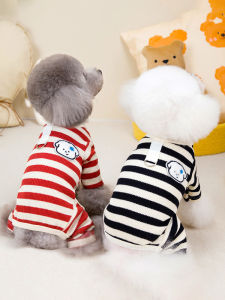 ชุดบ้านผ้าลายทางบางสำหรับฤดูใบไม้ผลิและฤดูร้อนสำหรับสุนัขและแมว ชุดบ้านผ้าฝ้ายผสมสำหรับฤดูใบไม้ร่วงและฤดูหนาว ชุดบ้านสัตว์เลี้ยงพิมพ์ลาย