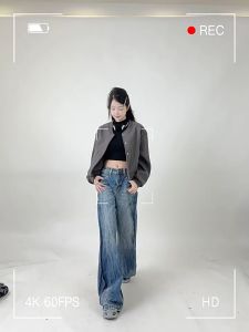 Highwaist Loose Jeans Retro Jeans JUMBO 5XL Celana Jeans Kulot Wanita premium