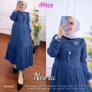 GAMIS DRESS MIDI GAUN BAJU PAKIAN WANITA LEMAN PANJANG MUSLIM BUSUI KANCING DEPAN UKURAN M L XL TALI PINGGANG MAYUNG MURAH BERKUALITAS