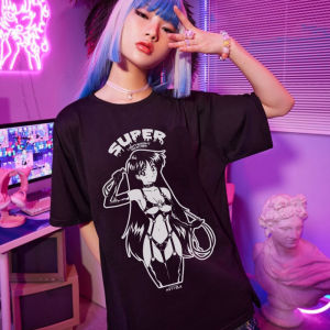 Bandai | Summer 2026 Sailor Moon "Dark Spice Girl" Fan Street Trend 100% Cotton Printed Loose T-shirt for Men and Womens Parent Tops