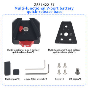 Aluminum V-Lock Battery Mounting Plate Clamp Quick Release for ARCA Tripod Gimbal Vlog DSLR Camera V Mount Power Supply Bracket