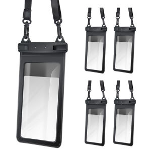 Winnereco 5pcs Floating Phone Case Waterproof Cell Phone Dry Bag with Lanyard Phone Case Dry Bag